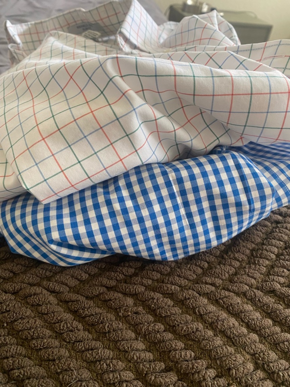 Lot of 2 L.L. Bean, wrinkle free long sleeve button up shirts